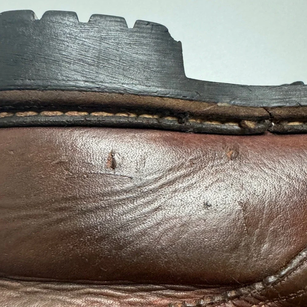 Vtg Herman Survivors Boots Men's Sz 8 Brown Leather Insulated Work Boots Vibra